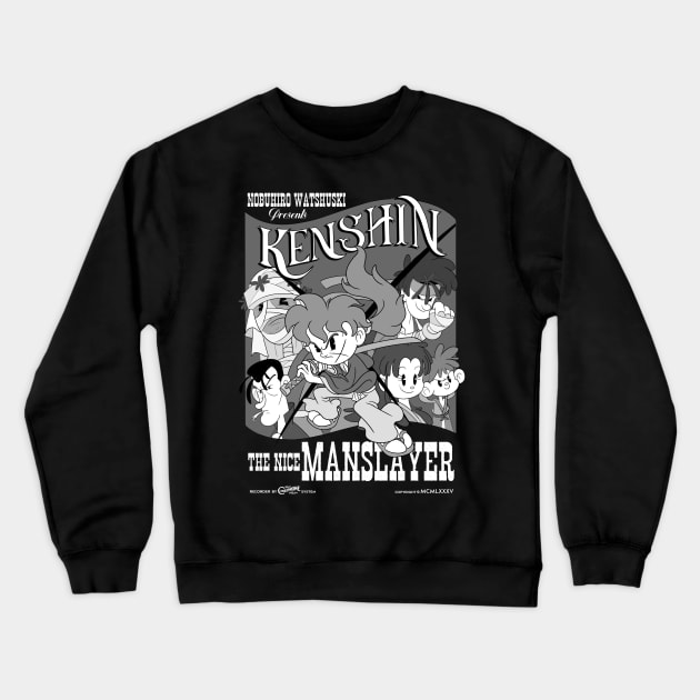 Samurai X Kenshin the Nice Manslayer Crewneck Sweatshirt by Juandamurai